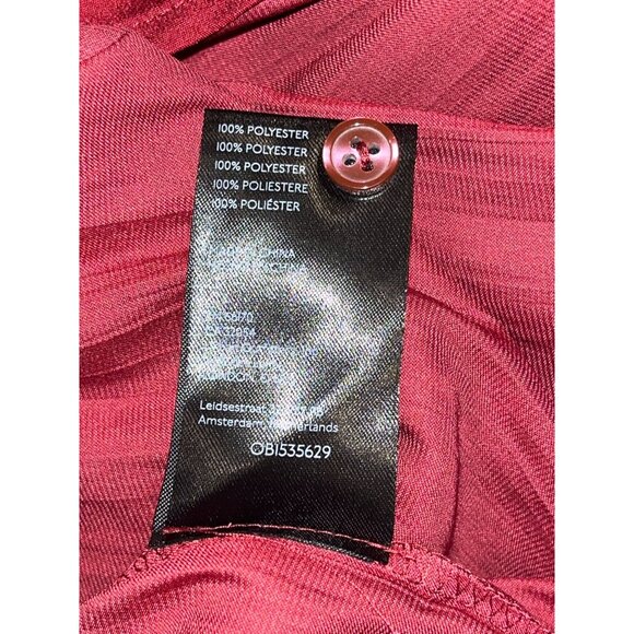 NWT Anthropologie Relaxed Button Down Shirt Wine Womens L Large - Picture 13 of 13